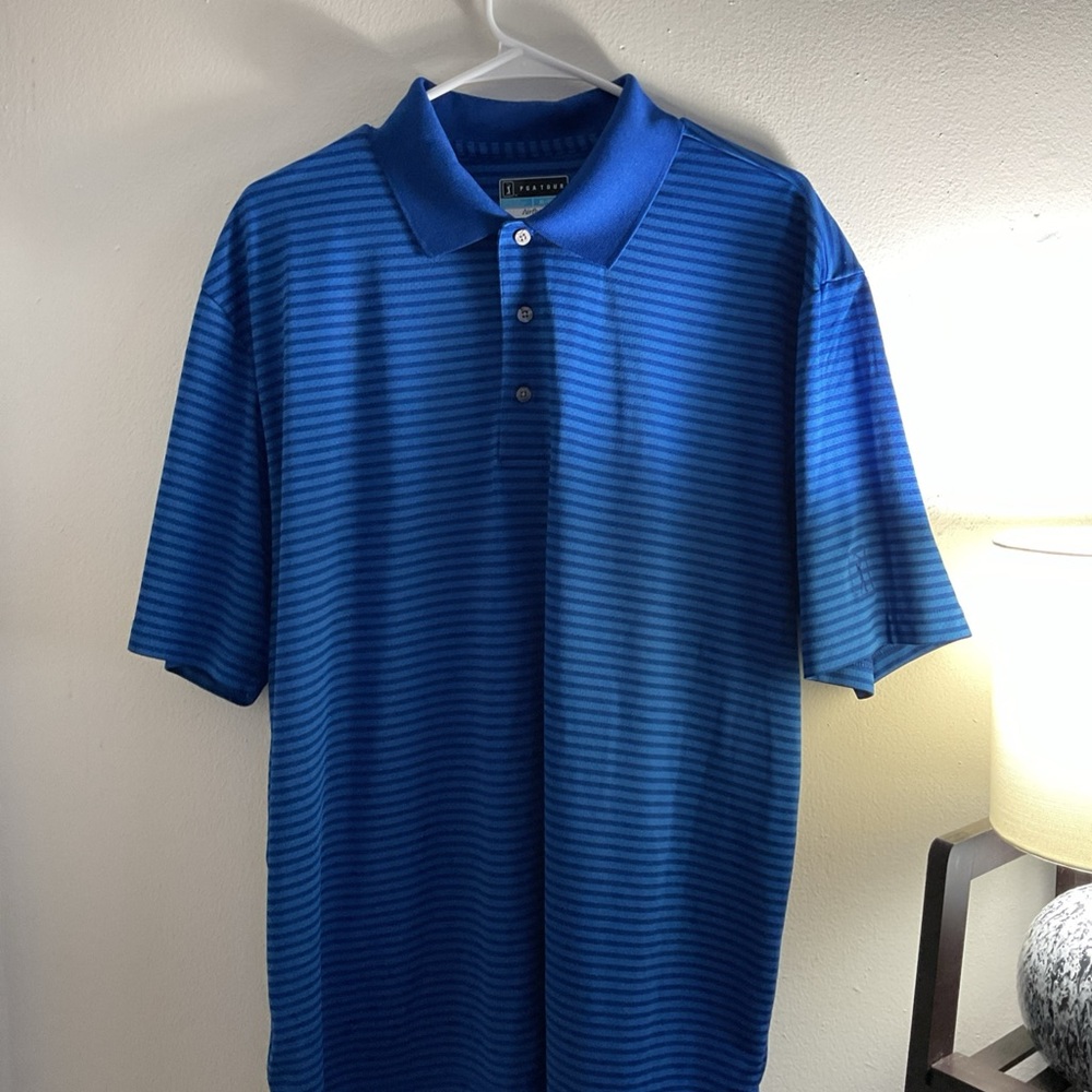 PGA Tour Blue Performance Polo Shirt